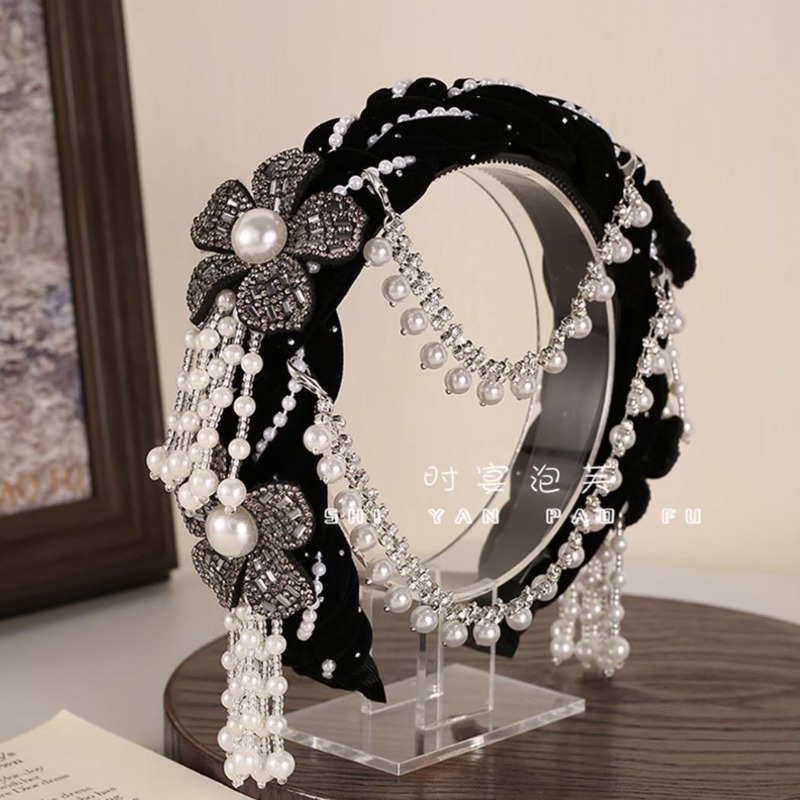 Diadema de terciopelo floral é - Good Floral & Wedding Decor Supply reseña y precio