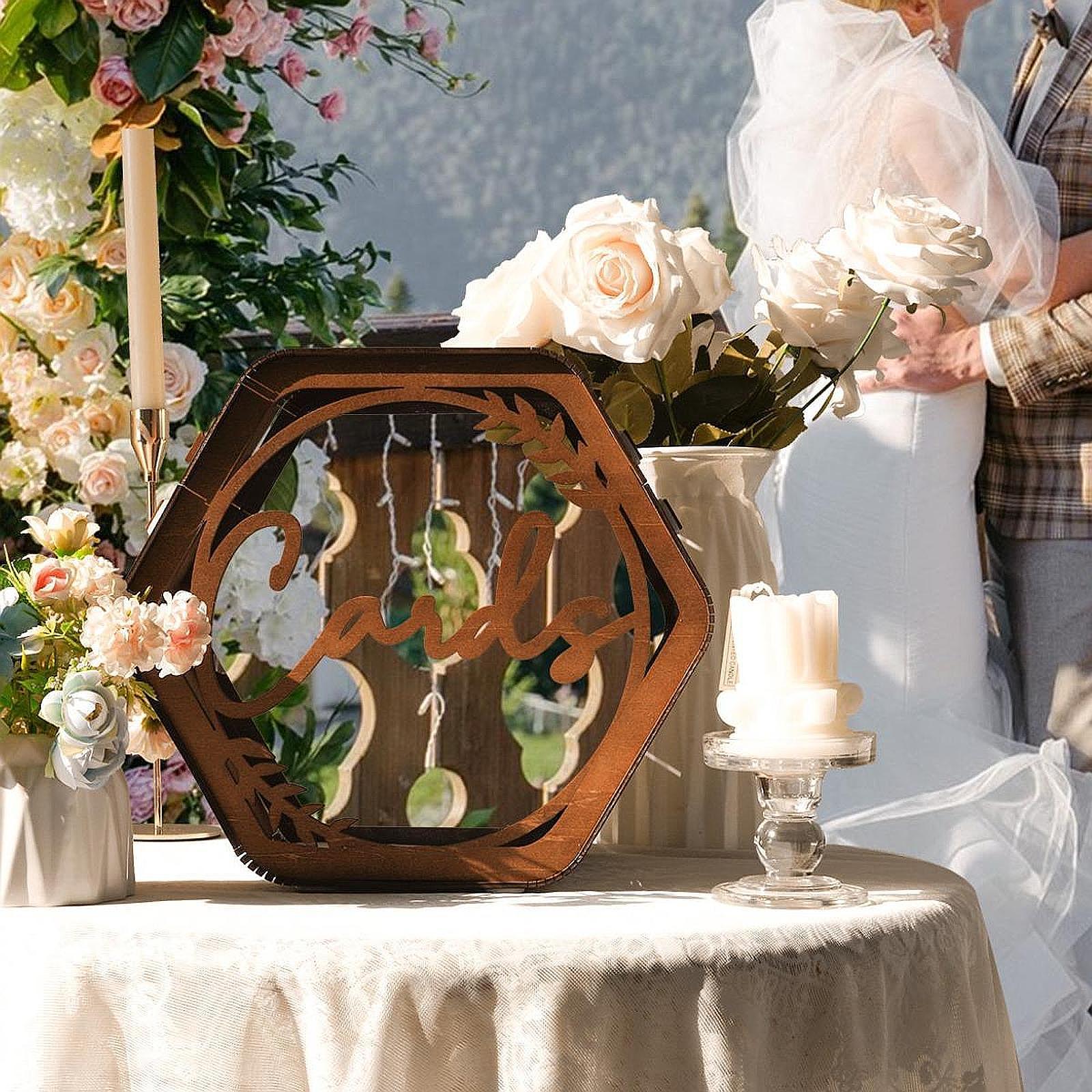 Caja de Madera para Tarjetas d - Wedding Card Box reseña y precio